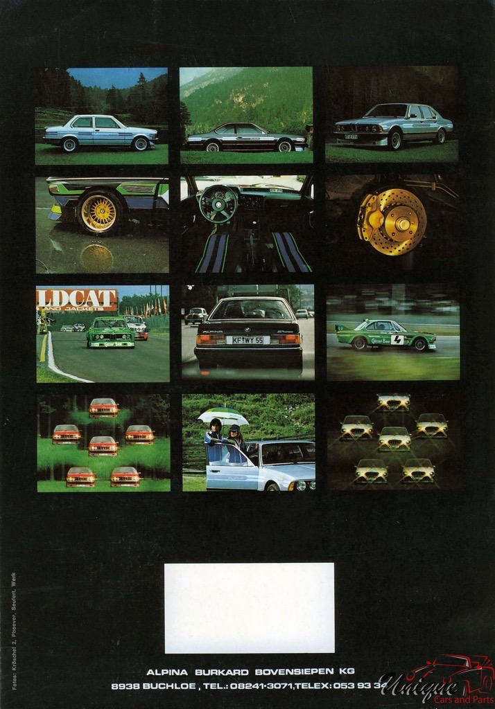 1982 BMW Alpina Brochure Page 16